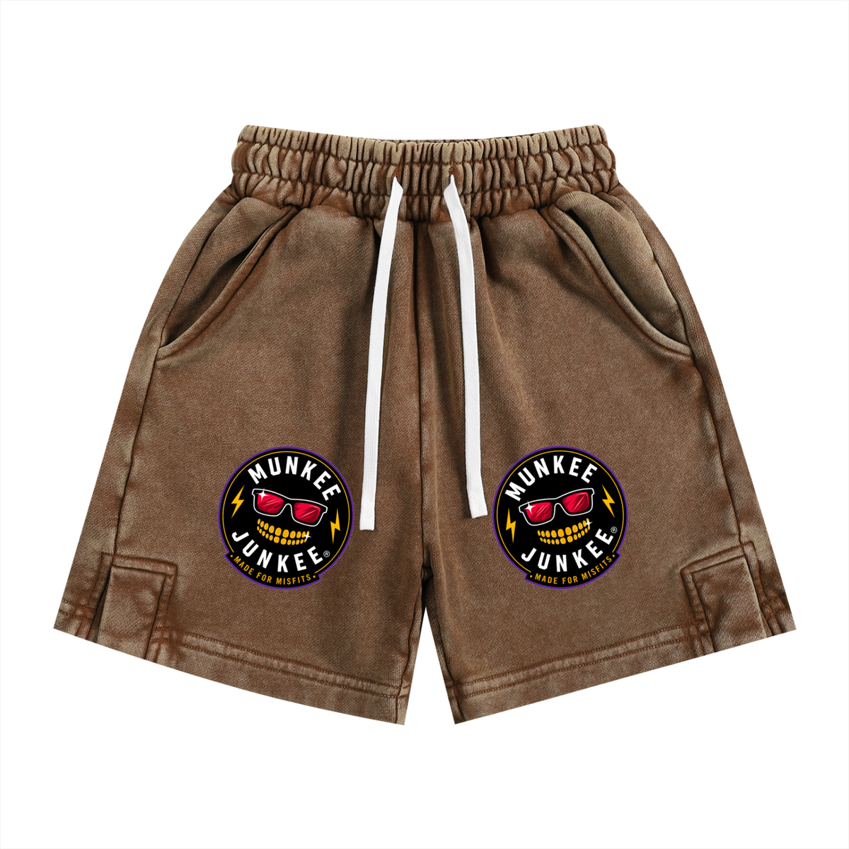 Vintage Wash Cotton Shorts front view