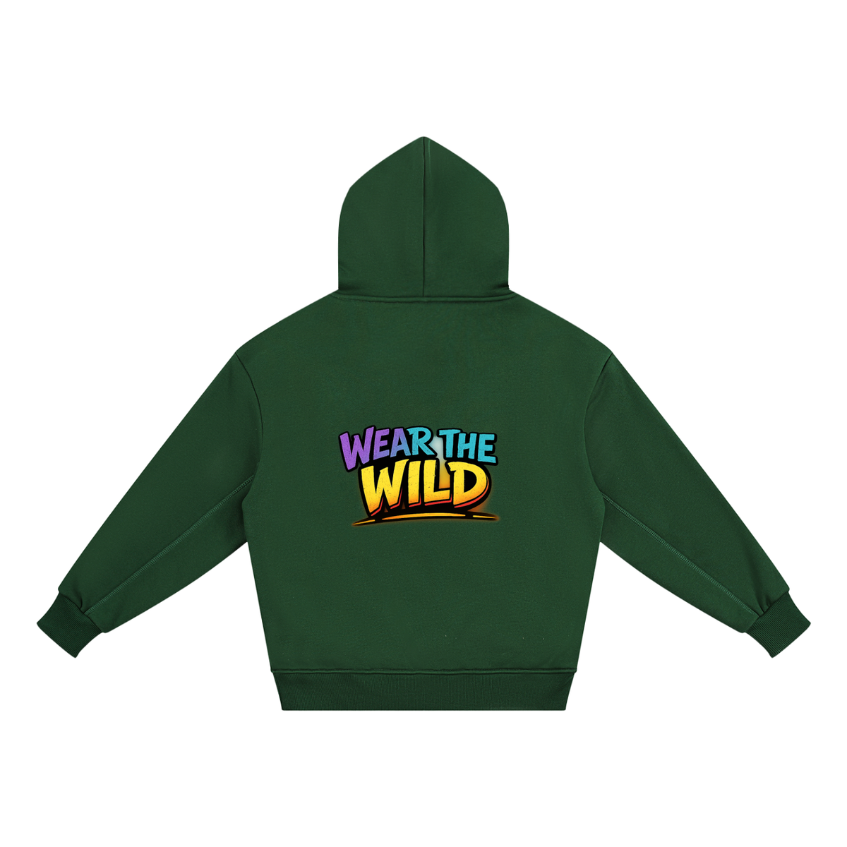 WTW Kids' fleece hoodie graphic design detail